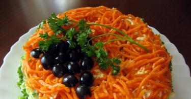 Салат с корейской морковью Салат из корейской моркови и говядины рецепт