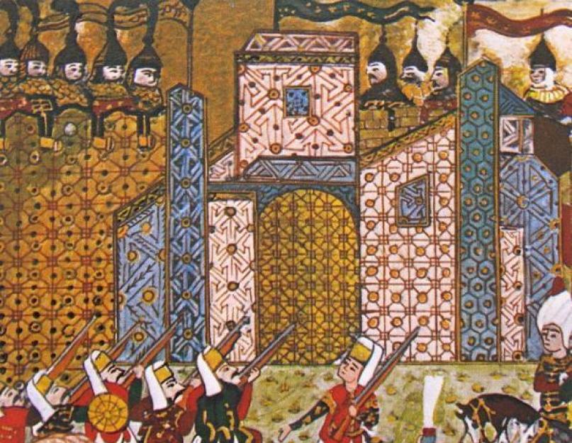 Pranešimas tema Turkijos janičarai.  Janicarai – jų reikšmė ir vaidmuo Osmanų imperijos kariuomenėje.  Janičarus apibūdinanti ištrauka