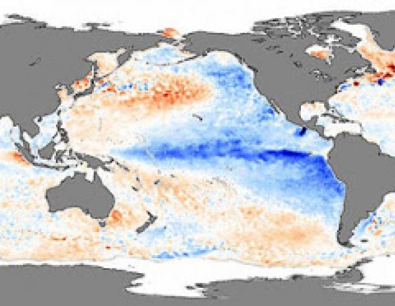 Az El Niño jelensége az óceánra jellemző.  El Niño – mi az?  Ahol az áram keletkezik, annak iránya.  Az El Niño jelensége és jelensége.  Az El Niño hatása az egészségre és a társadalomra