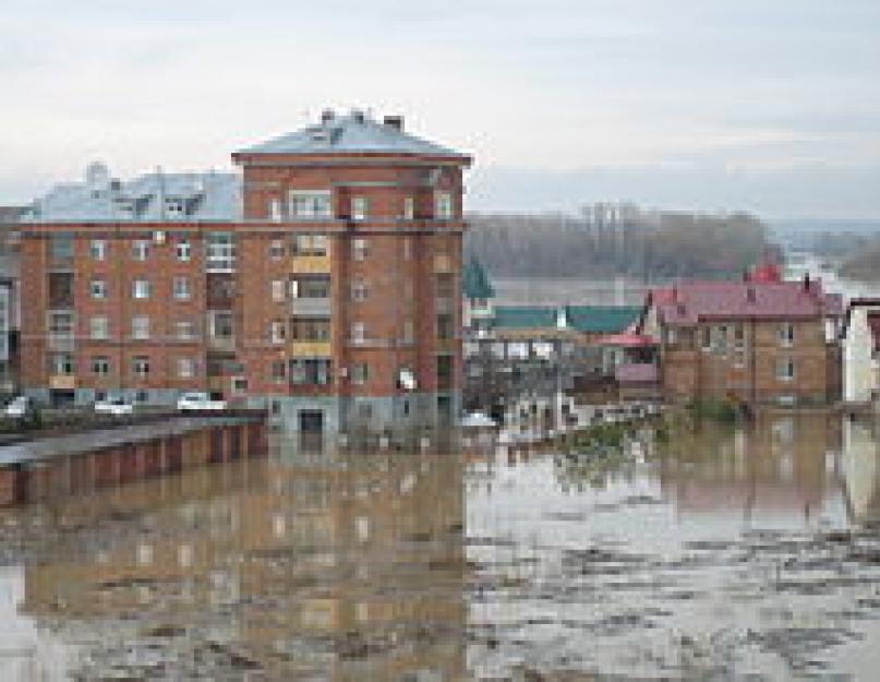 ما هي الأنهار التي يرجح أن تغمرها المياه؟  فيضانات.  تاريخ الفيضانات في روسيا