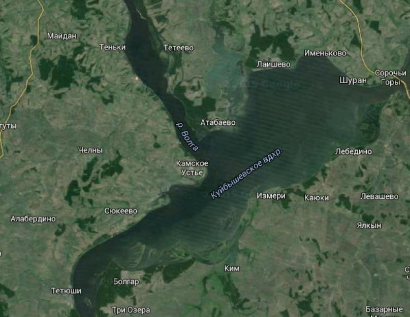 روافد خريطة كاما.  كاما هو نهر في حوض بحر قزوين ، أكبر رافد لنهر الفولغا.  مصدر نهر كاما كمنطقة جذب سياحي