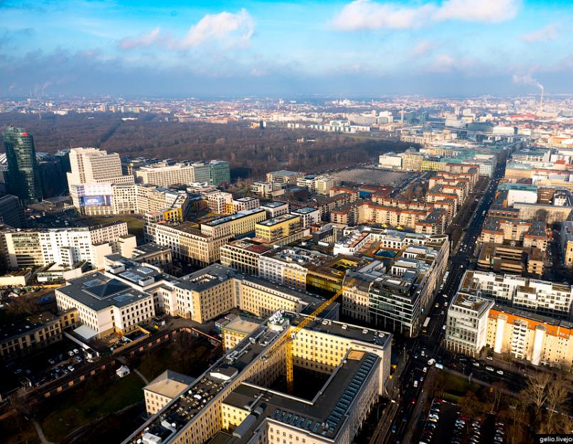 مدينة برلين القديمة.  برلين من أعلى: العاصمة الجديدة القديمة لألمانيا.  أهم مناطق الجذب في برلين