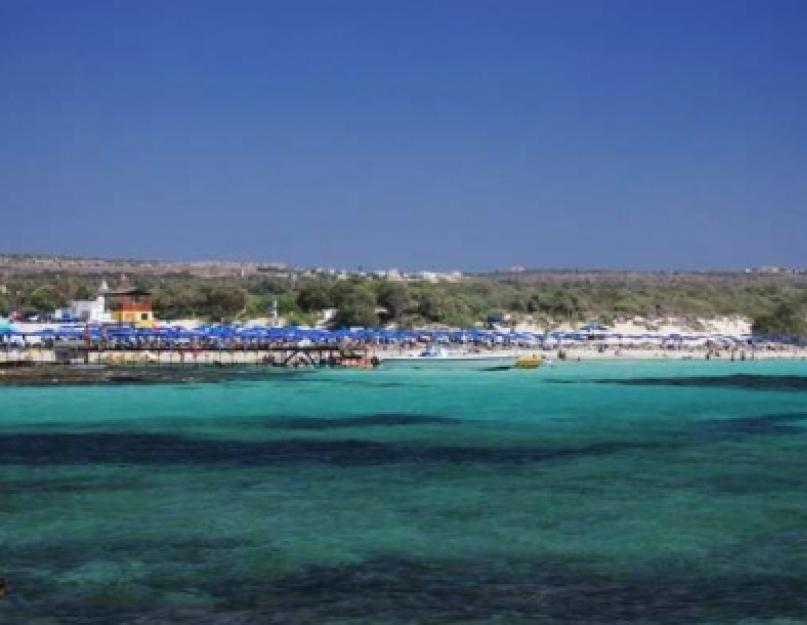 إحداثيات GPS شاطئ لاندا قبرص.  أفضل الشواطئ الرملية لمنتجع أيا نابا.  ما هو قريب