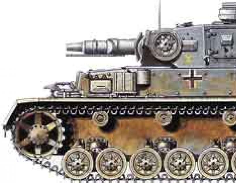مواصفات الخزان الألماني t4.  دبابة ألمانية متوسطة Tiger Panzerkampfwagen IV.  التاريخ والوصف التفصيلي.  مجموعة سلبيات يمكن تحسينها