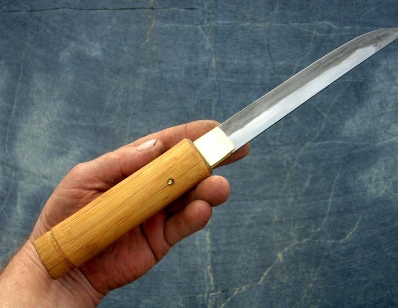 سكاكين تانتو هي الإرث العسكري للساموراي.  كيف تصنع أو تصنع سكين تانتو ياباني من الساموراي من مسمار بسيط بنفسك - تعليمات خطوة بخطوة مع الرسوم التوضيحية المرئية لـ Tanto Knife Making Master