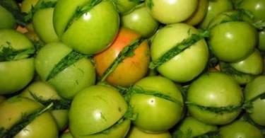 How to cook green tomatoes stuffed for the winter