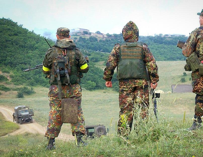 Az FSB különleges erői gyakorlatok a Krím-félszigeten.  
