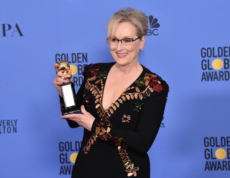 Auksinio gaublio Meryl Strip kalba.  Meryl Streep kalba „Auksinių gaublių“ apdovanojimuose: geriausia ceremonijos akimirka.  Visas Meryl Streep kalbos stenograma