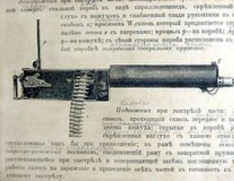 نموذج مدفع رشاش مكسيم 1910 30. تاريخ مدفع رشاش مكسيم - من هو الخالق وكيف يعمل السلاح.  استخدام القتال في الحرب الأهلية