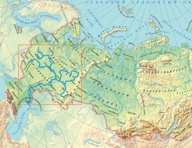 Volgos upė, kurioje prasideda ir įteka viena garsiausių Rusijos upių.  Kuria kryptimi teka Volga?  Didžiosios upės, iš kurios pradeda tekėti Volga, aprašymas