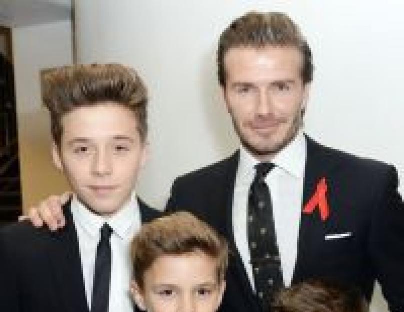 David Beckham a családjával.  Victoria Beckham