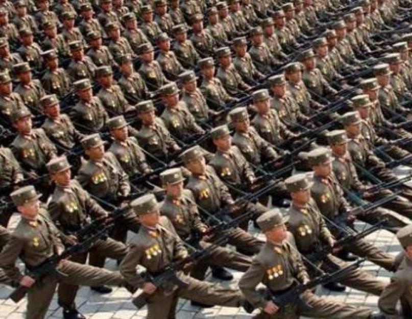 Bugün DPRK ordusunun gücü.  DPRK'nın silahlı kuvvetleri: tarih, yapı ve silahlar.  Afganistan ve Güney Kore