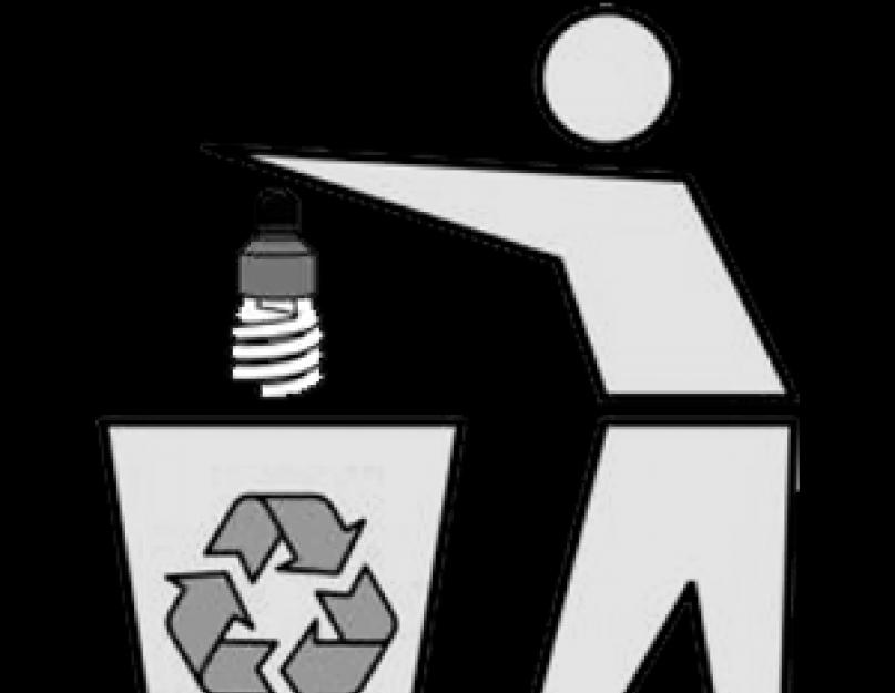 Hogyan kezeljük a törött energiatakarékos izzót.  Miért olyan fontos az energiatakarékos lámpák újrahasznosítása, és hogyan adják fel? Szükséges-e az energiatakarékos lámpák újrahasznosítása