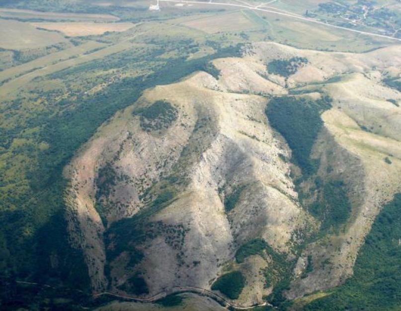 A krími hegyek eredete.  Krími hegyek (Hegyi Krím)