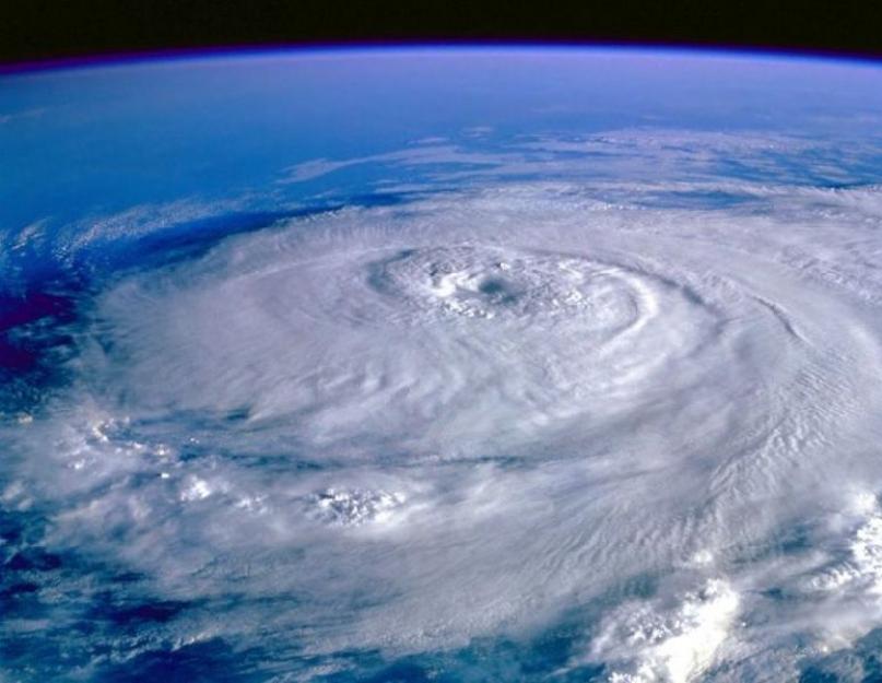إعصار استوائي في نصف الكرة الجنوبي.  الأعاصير والأعاصير المضادة - الخصائص والأسماء.  إعصار.  ما هو الإعصار