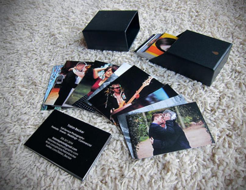 Business cards of famous designers.  Designer business cards