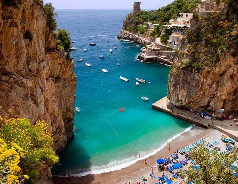 Amalfi-part – utazás Olaszországba.  Amalfi-part: Térkép és kiemelések az Amalfi-part közelében