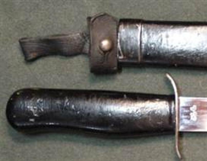 Suomijos NKVD peilis arba Vachin finka.  Skautų peilis Suomijos NKVD peilis mod 1935 m
