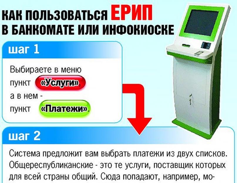 इंटरनेट बैंक भुगतान प्रणाली ईआरआईपी।  ऑनलाइन भुगतान ईआईपी: यह क्या है।  बेलारूसबैंक कैश डेस्क के अलावा आप किन भुगतान विधियों का उपयोग कर सकते हैं?