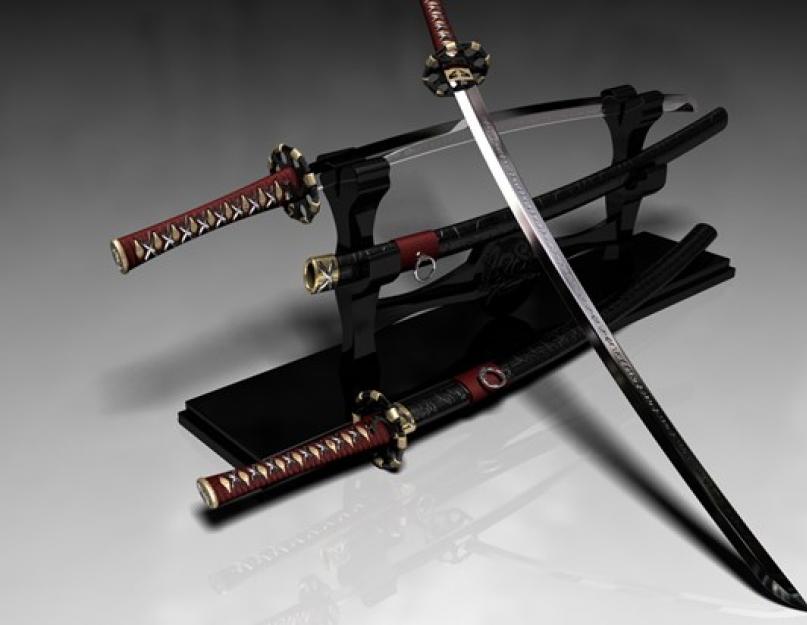 Меч самурая - длинный японский меч. Традиционное японское оружие